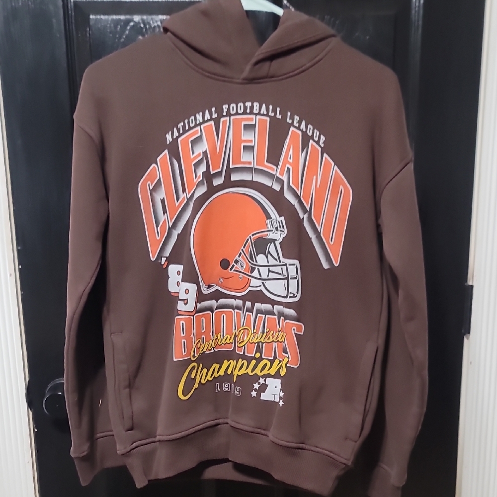 NFL Black Hoodie with Red and Blue Shield Logo